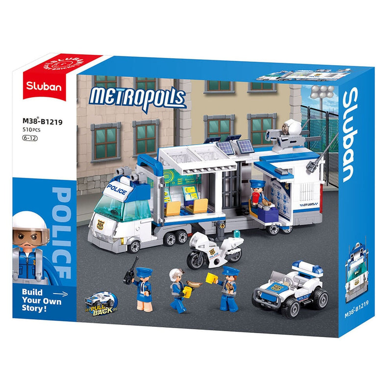 Afbeelding laden in galerijviewer, Sluban metropolis police-invasion the command vehicle (m38-b1219)
