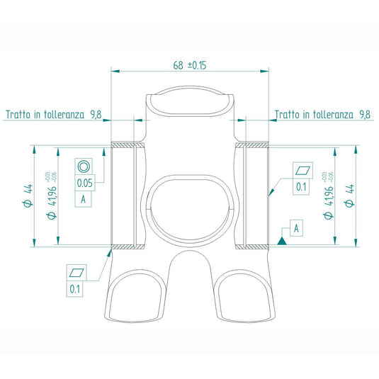 Miche bracketas press-fit 68 x 42mm evo max