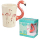 Flamingo roze - gevormd handvat keramiek mok