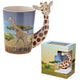 Giraffe - gevormd handvat keramiek mok