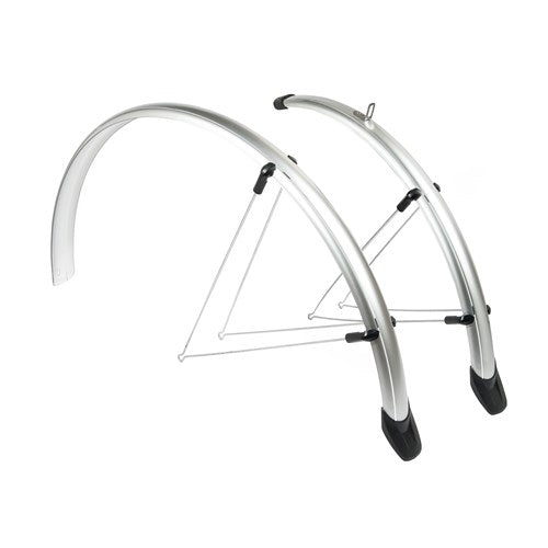 spatbordenset Rapido 28 inch 46 mm kunststof zilver