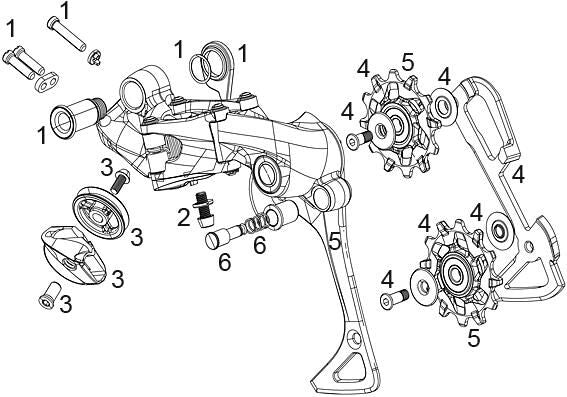 Afbeelding laden in galerijviewer, Sram achterderailleur x01 dh rear derail. x01 dh short cage 26t
