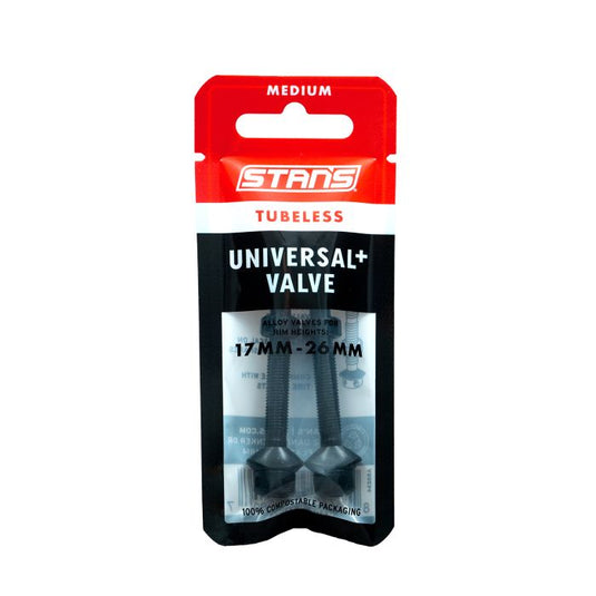 Stan's tubeless universal+ valves - medium - black