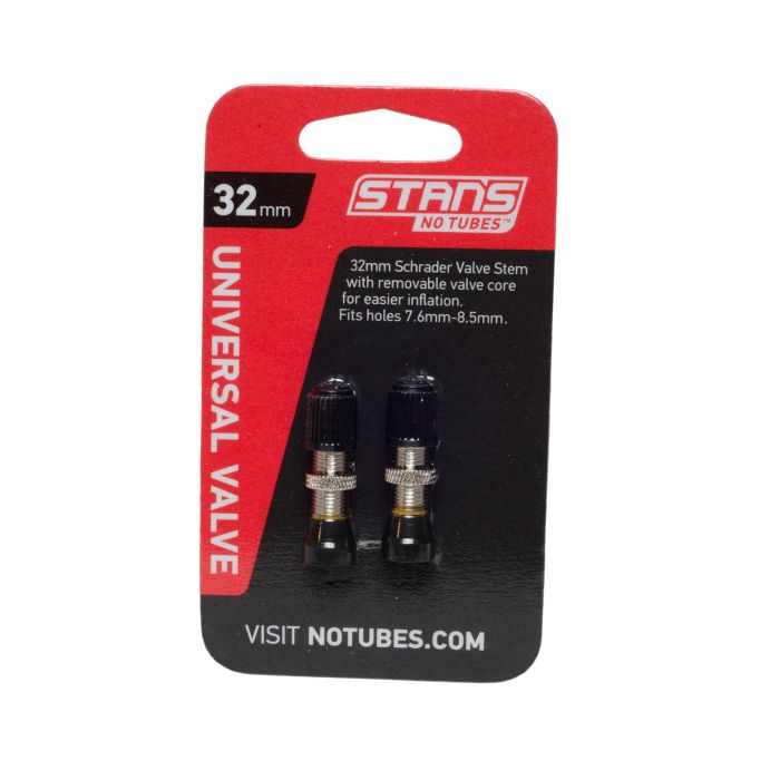 Afbeelding laden in galerijviewer, Stans stan's valve stem (pair) - universal, schrader, 10mm base - 32mm
