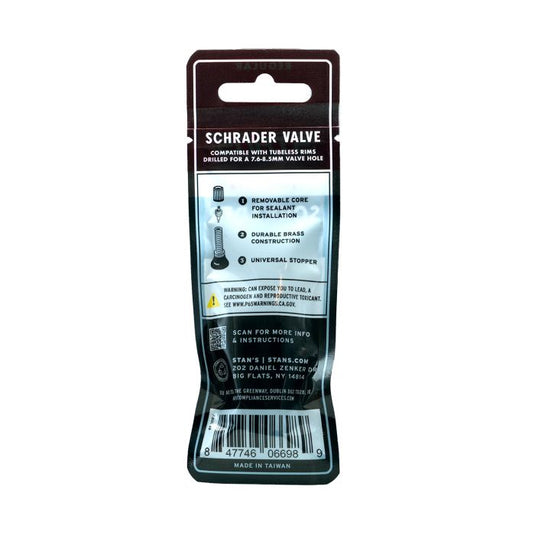 Stan's valve stem (pair) - universal, schrader, 10mm base - 32mm
