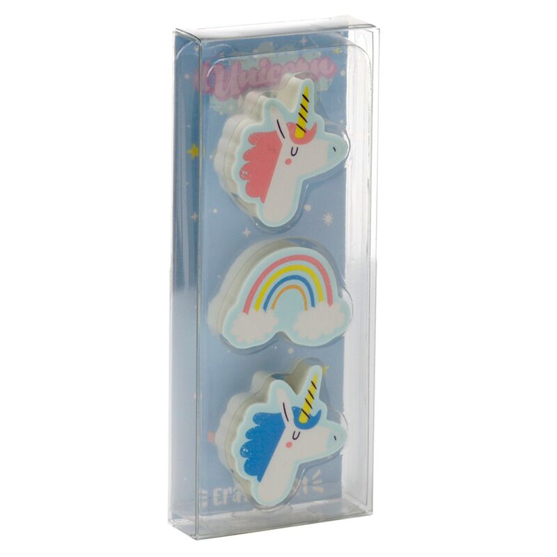 Afbeelding laden in galerijviewer, Set van 3 unicorn magic gummen
