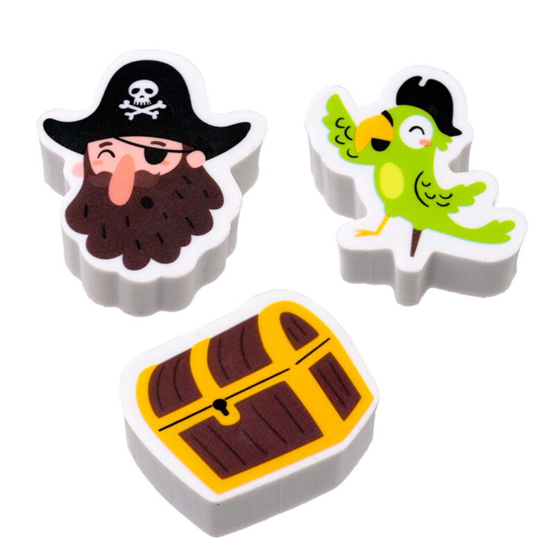 Afbeelding laden in galerijviewer, Set van 3 jolly roger piraten gummen
