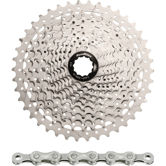 Spanninga sunrace combipack csms3 10v 11-40t met ketting cn10a