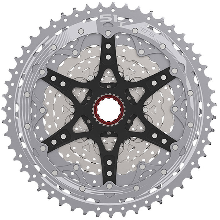Afbeelding laden in galerijviewer, Sunrace cassette csmz933 12v 10-51t microspline zilv r
