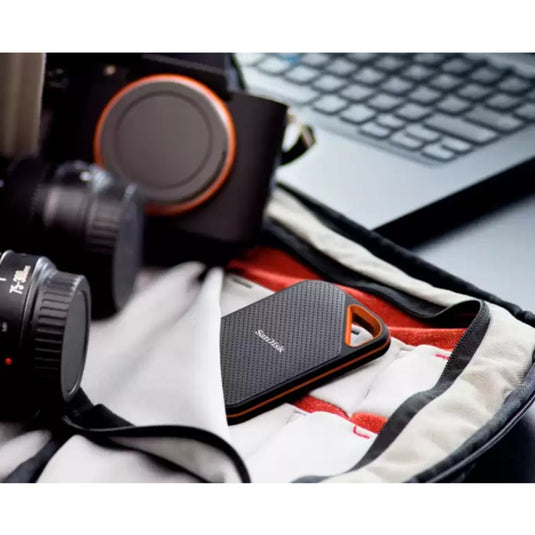 Sandisk extreme pro portable v2, 4 tb externe ssd (zwart oranje, sdssde81-4t00-g25, usb-c)