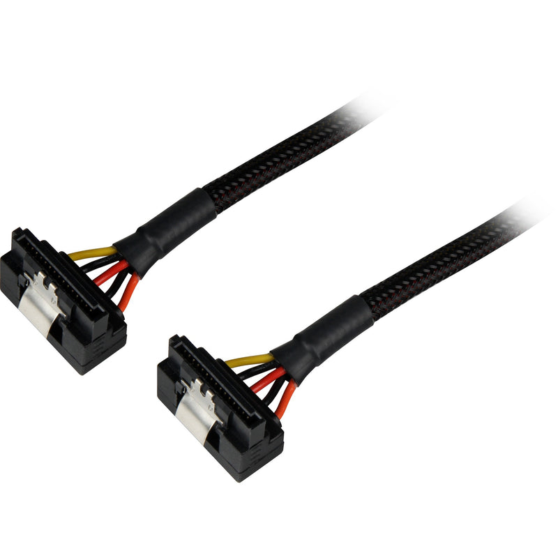Afbeelding laden in galerijviewer, Sharkoon Sata YStroomadapter 90 graden, 0,20m
