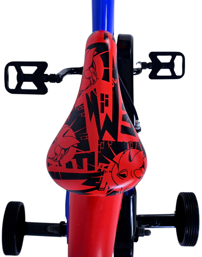 Afbeelding laden in galerijviewer, Sonic prime kinderfiets - jongens - 16 inch - blauw rood - twee handremmen
