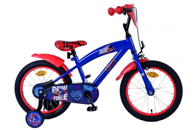 Afbeelding laden in galerijviewer, Sonic prime kinderfiets - jongens - 16 inch - blauw rood
