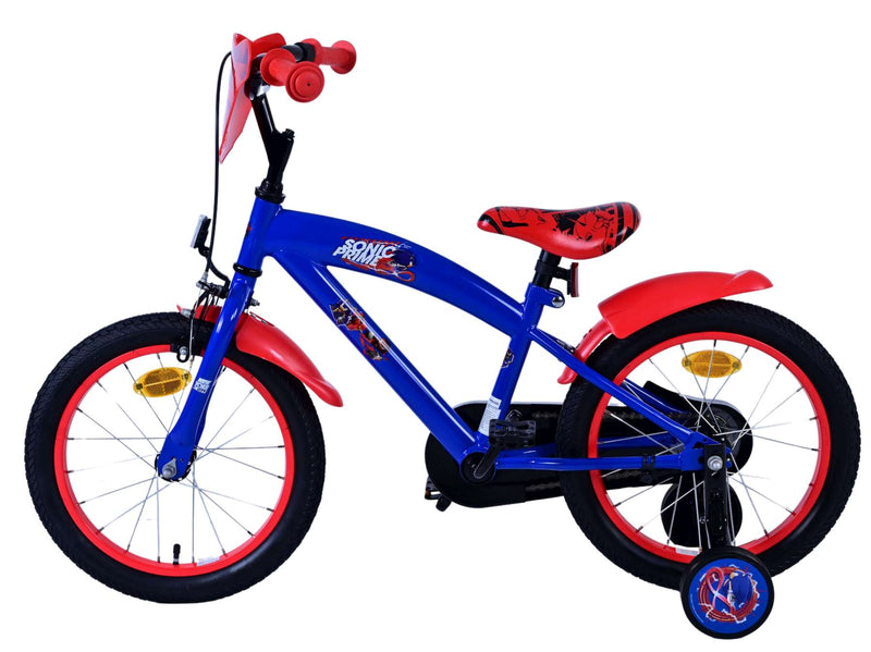 Afbeelding laden in galerijviewer, Sonic prime kinderfiets - jongens - 16 inch - blauw rood
