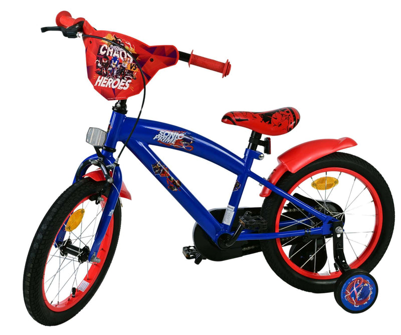 Afbeelding laden in galerijviewer, Sonic prime kinderfiets - jongens - 16 inch - blauw rood
