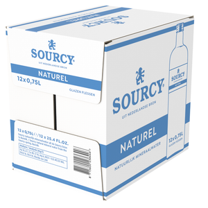 Sourcy blauw mineraalwater naturel glas (12x75cl)