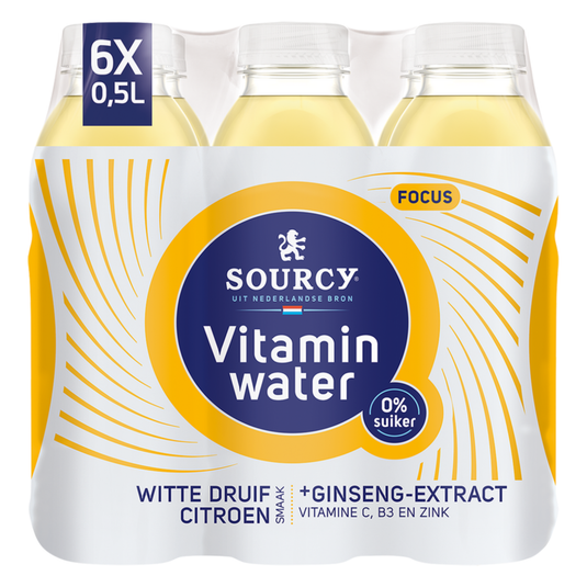 Sourcy vitaminwater druif citroen focus (6x 50cl)
