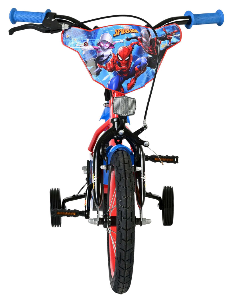 Afbeelding laden in galerijviewer, Spiderman marvel spider-man kinderfiets - jongens - 14 inch - rood blauw
