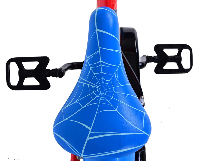 Afbeelding laden in galerijviewer, Ultimate Spider-Man Kinderfiets - Jongens - 12 inch - Blauw Rood - Twee handremmen
