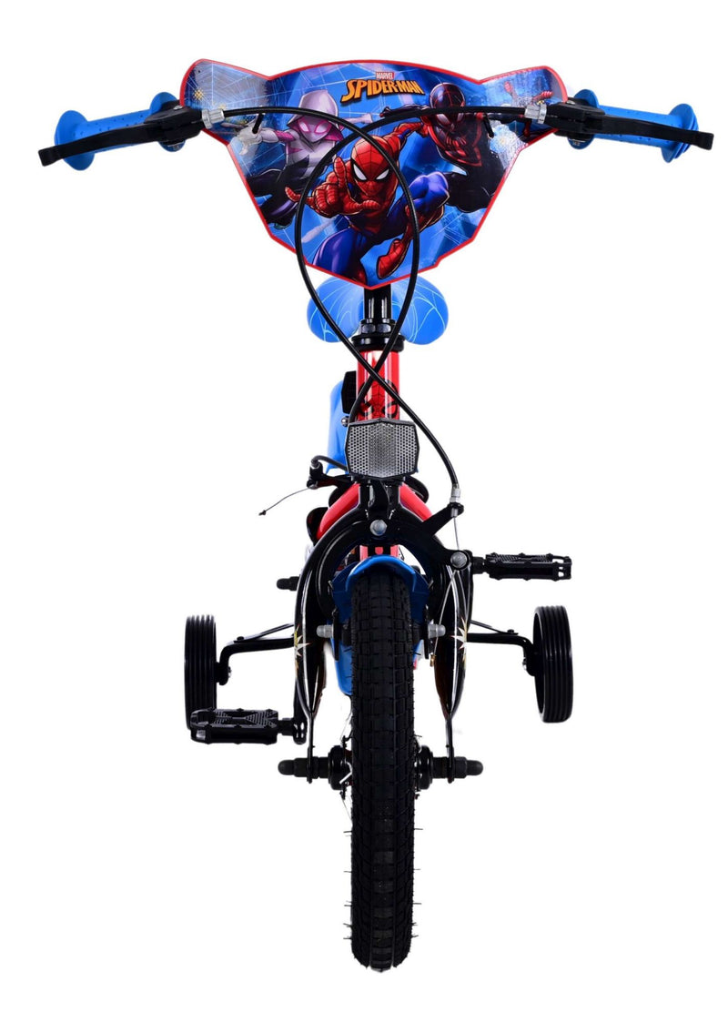 Afbeelding laden in galerijviewer, Ultimate Spider-Man Kinderfiets - Jongens - 12 inch - Blauw Rood - Twee handremmen
