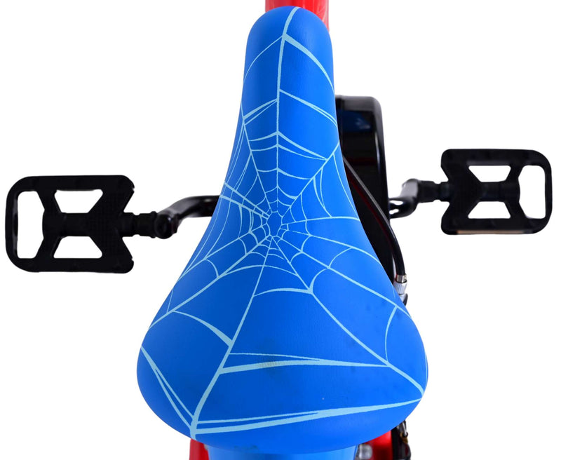 Afbeelding laden in galerijviewer, Spiderman ultimate spider-man kinderfiets - jongens - 14 inch - blauw rood - twee handremmen
