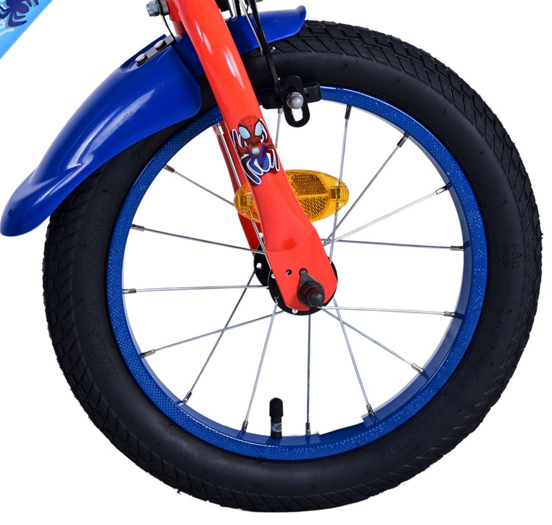 Afbeelding laden in galerijviewer, Spidey Kinderfiets - Jongens - 14 inch - Blauw - Twee handremmen
