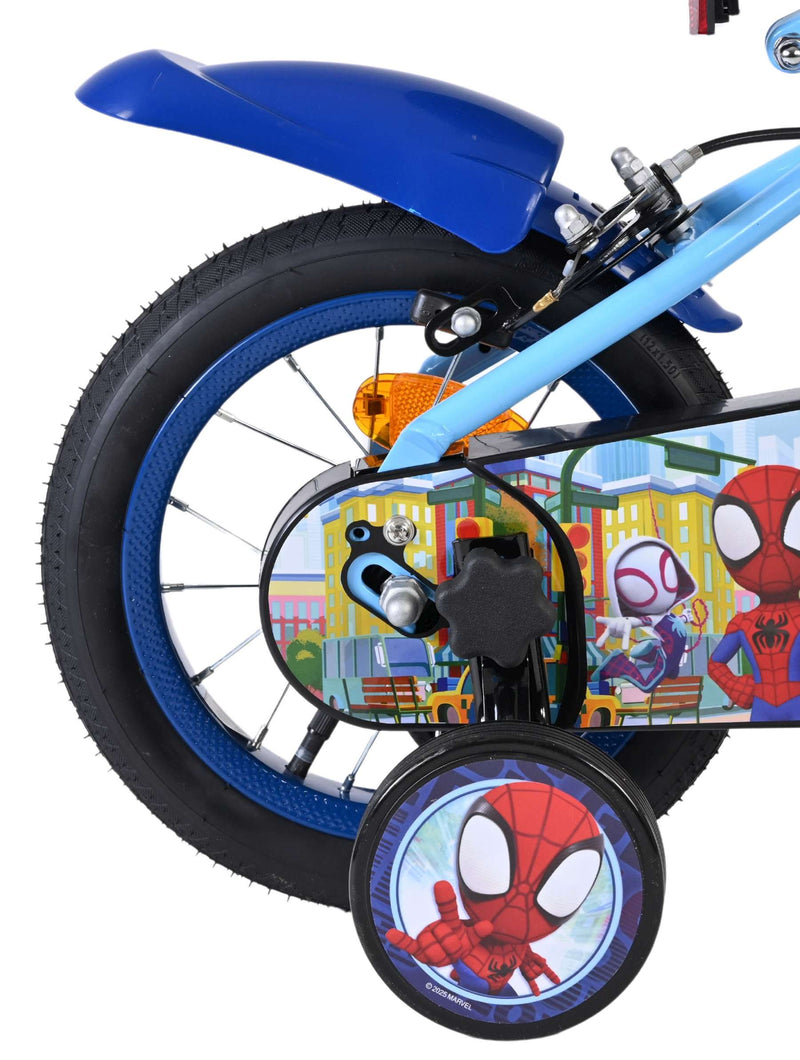 Afbeelding laden in galerijviewer, Spidey und seine tollen freunde spidey kinderfiets - jongens - 12 inch - blauw - twee handremmen
