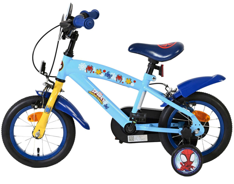Afbeelding laden in galerijviewer, Spidey und seine tollen freunde spidey kinderfiets - jongens - 12 inch - blauw - twee handremmen
