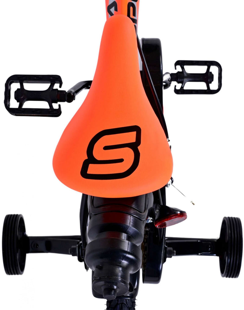 Afbeelding laden in galerijviewer, Volare Sportivo Kinderfiets Jongens 14 inch Neon Oranje Zwart Twee Handremmen
