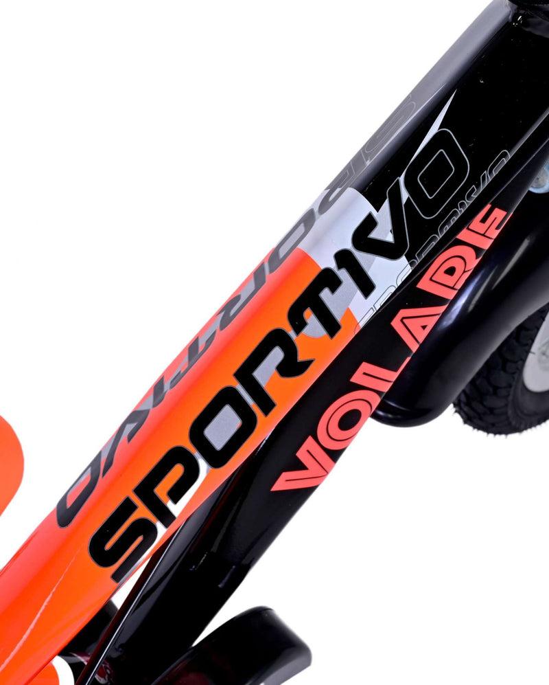 Afbeelding laden in galerijviewer, Volare Sportivo Kinderfiets Jongens 14 inch Neon Oranje Zwart Twee Handremmen
