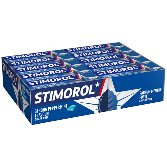 Stimorol strong peppermint - kauwgom - suikervrij - 1x30stuks