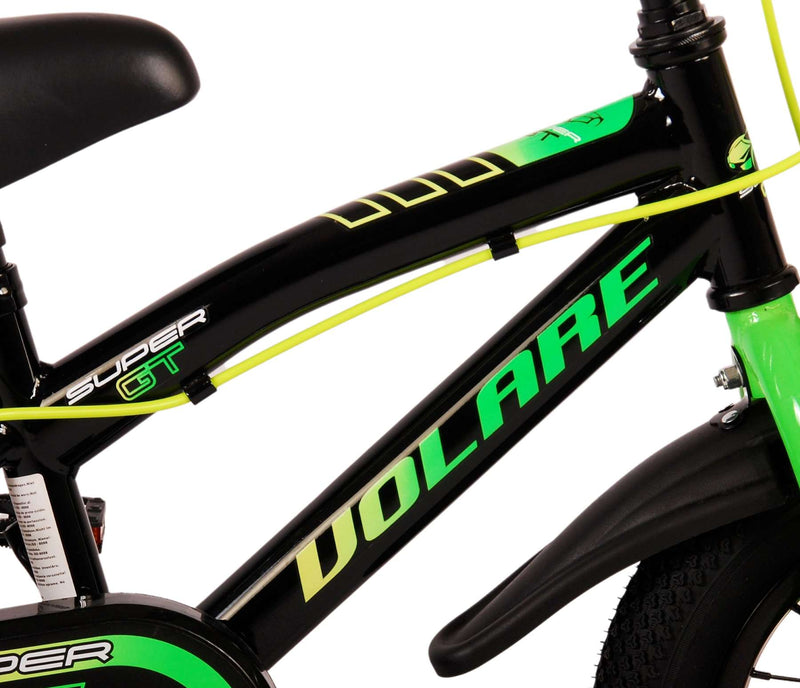 Afbeelding laden in galerijviewer, Volare Super GT Kinderfiets - Jongens - 12 inch - Groen - Twee handremmen
