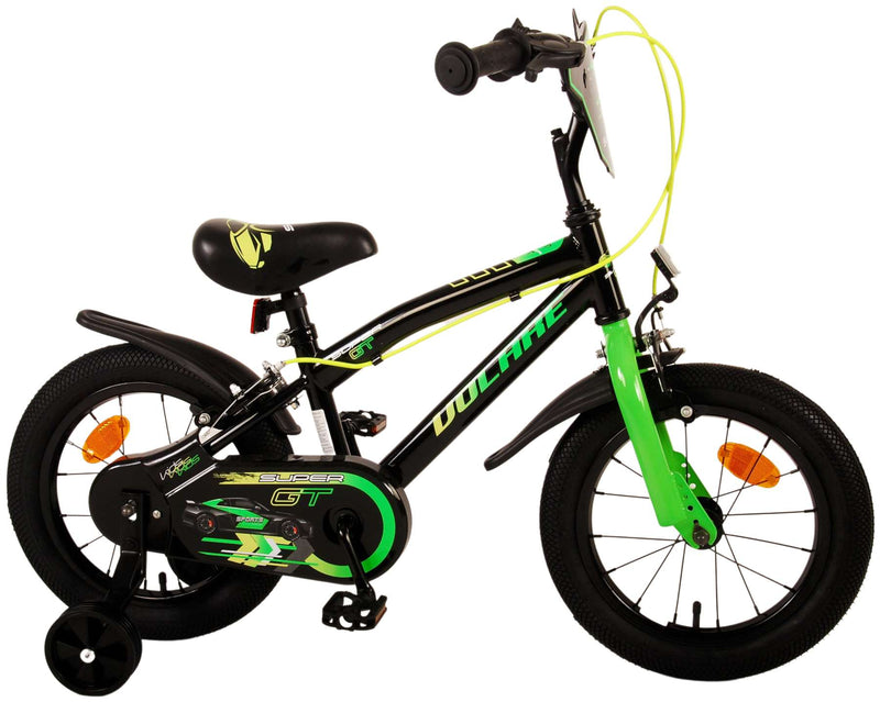 Afbeelding laden in galerijviewer, Volare Super GT Kinderfiets Jongens 14 inch Groen Twee handremmen
