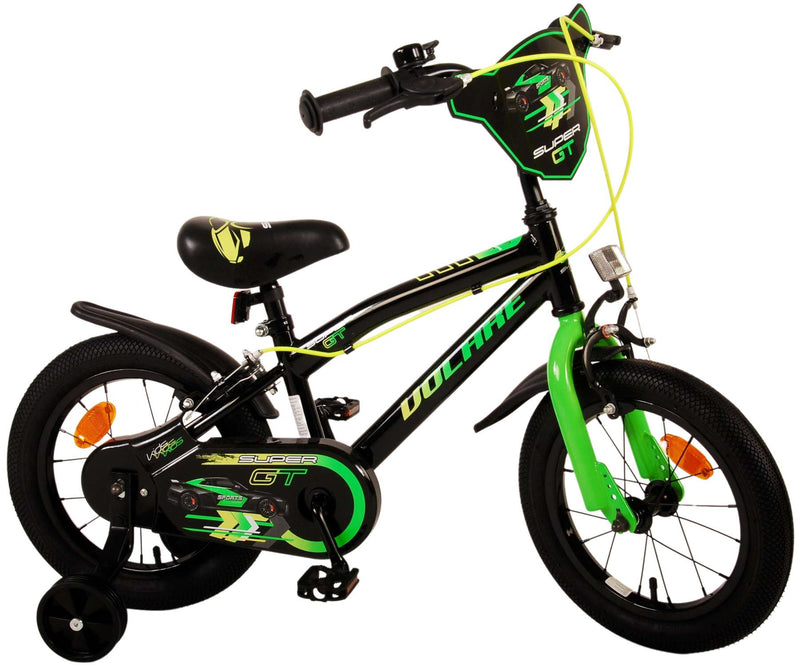 Afbeelding laden in galerijviewer, Volare Super GT Kinderfiets Jongens 14 inch Groen Twee handremmen

