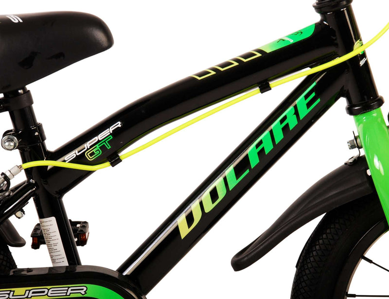 Afbeelding laden in galerijviewer, Volare Super GT Kinderfiets Jongens 14 inch Groen Twee handremmen
