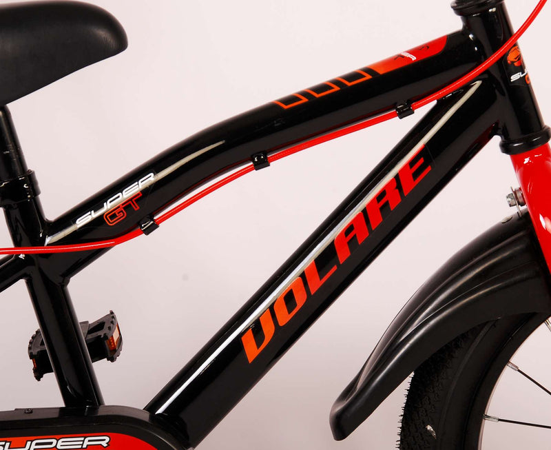 Afbeelding laden in galerijviewer, Volare Super GT Kinderfiets Jongens 16 inch Rood Twee handremmen
