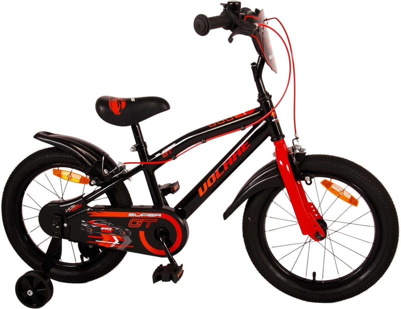 Afbeelding laden in galerijviewer, Volare Super GT Kinderfiets Jongens 16 inch Rood Twee handremmen
