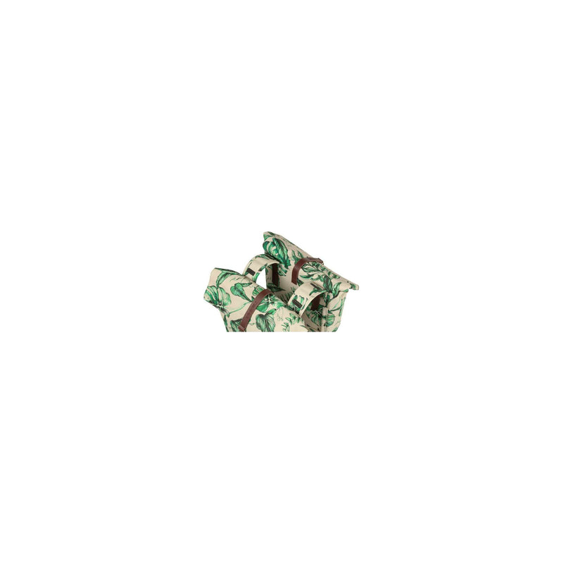 Afbeelding laden in galerijviewer, Basil Ever-Green dubbele fietstas, gerecycled PET, waterkerende vouwsluiting, unisex, fiets, sandshell beige
