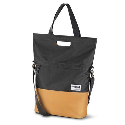 Afbeelding laden in galerijviewer, Urban Proof 20L fietstas - grijs-geel - unisex - waterbestendig - gerecycled PET materiaal
