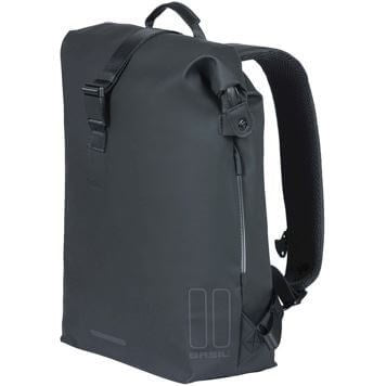 Afbeelding laden in galerijviewer, Basil SoHo MIK Side fietsschoudertas - zwart, waterdicht, PU, Nordlicht LED, 17l
