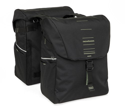 Afbeelding laden in galerijviewer, Newlooxs tas new looxs vigo dubbel | zwart groen | 40l
