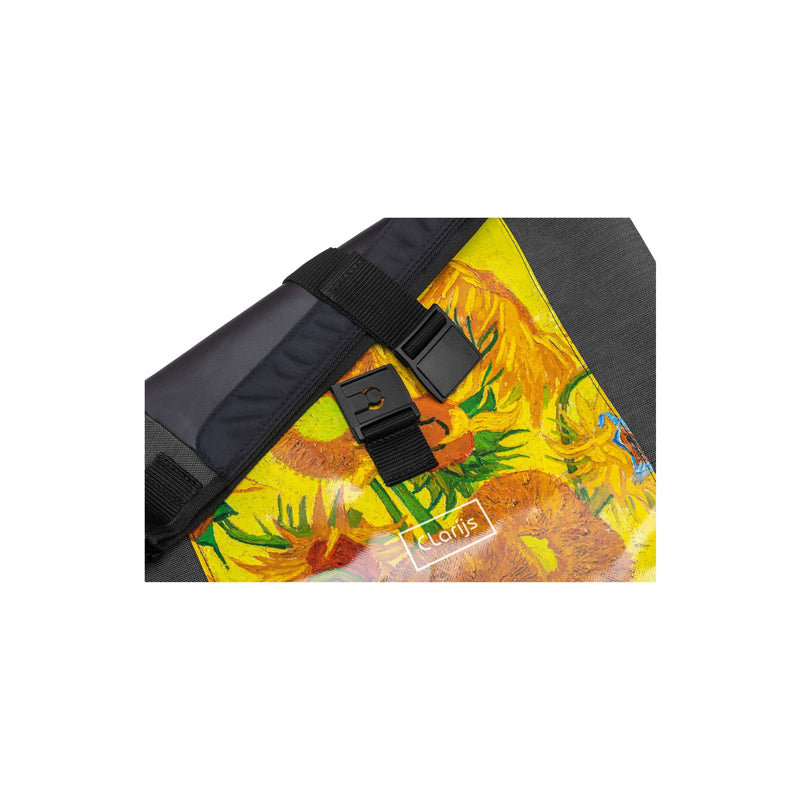 Afbeelding laden in galerijviewer, Clarijs fietstas solobag 24l van gogh sunflowers
