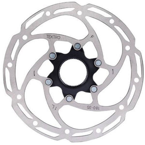 Tektro Remschijf Tr180-351 ø180mm Centerlock zilver (werkplaatsverpakking)