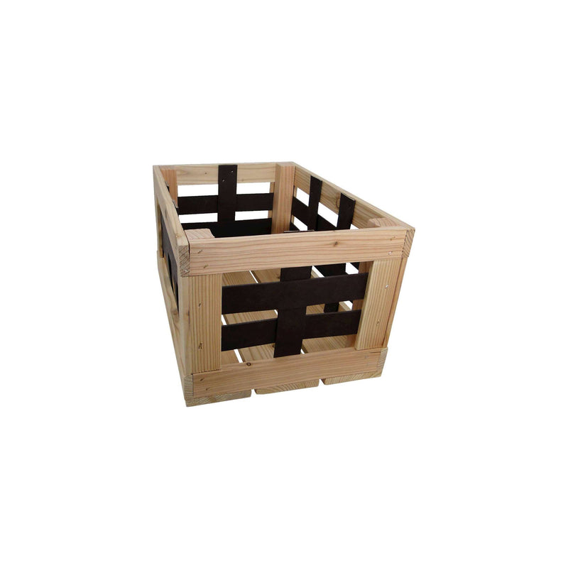 Afbeelding laden in galerijviewer, Fietskrat leren raster 20L 40x29x24cm
