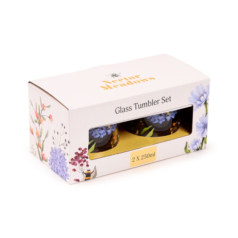 Afbeelding laden in galerijviewer, Nectar meadows set 2 glazen drinkglazen 250ml

