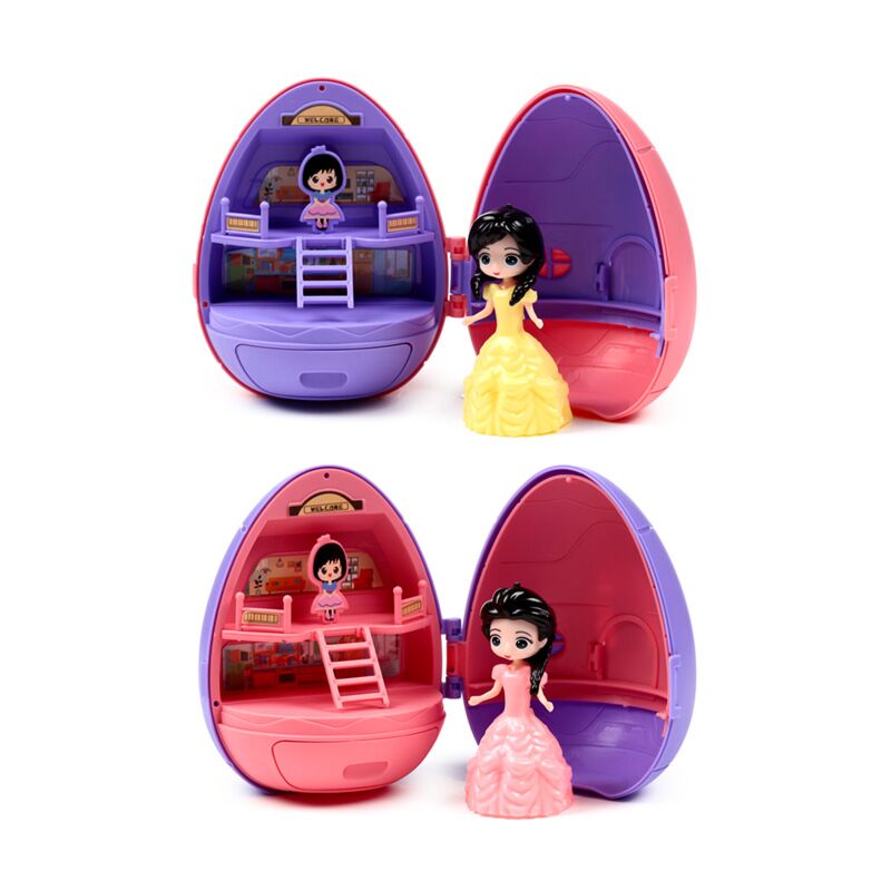Afbeelding laden in galerijviewer, Prinses kasteel surprise ei-vormige mini wereld
