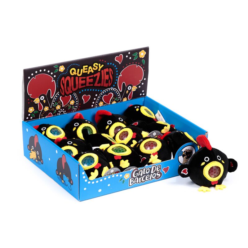 Afbeelding laden in galerijviewer, Queasy squeezies galo de barcelos knijpspeelgoed
