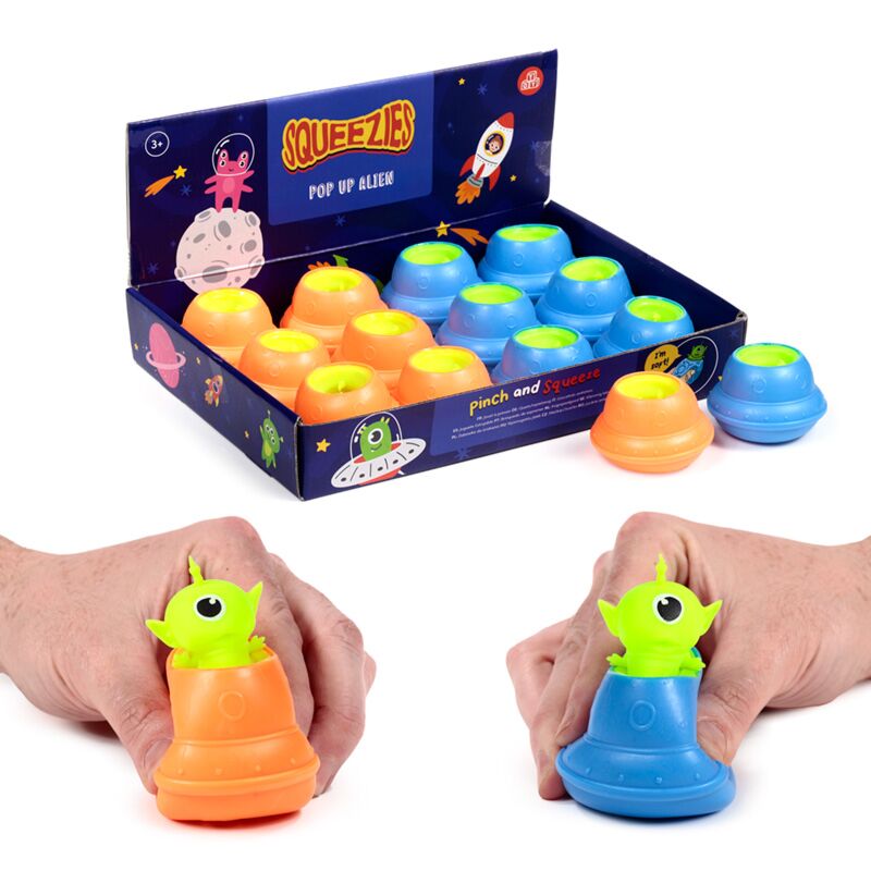 Afbeelding laden in galerijviewer, Knijpbare alien ufo pop out

