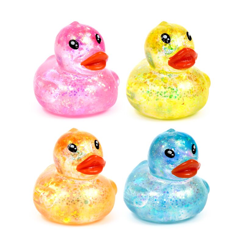 Afbeelding laden in galerijviewer, Maltose glitter eend stress knijpspeelgoed
