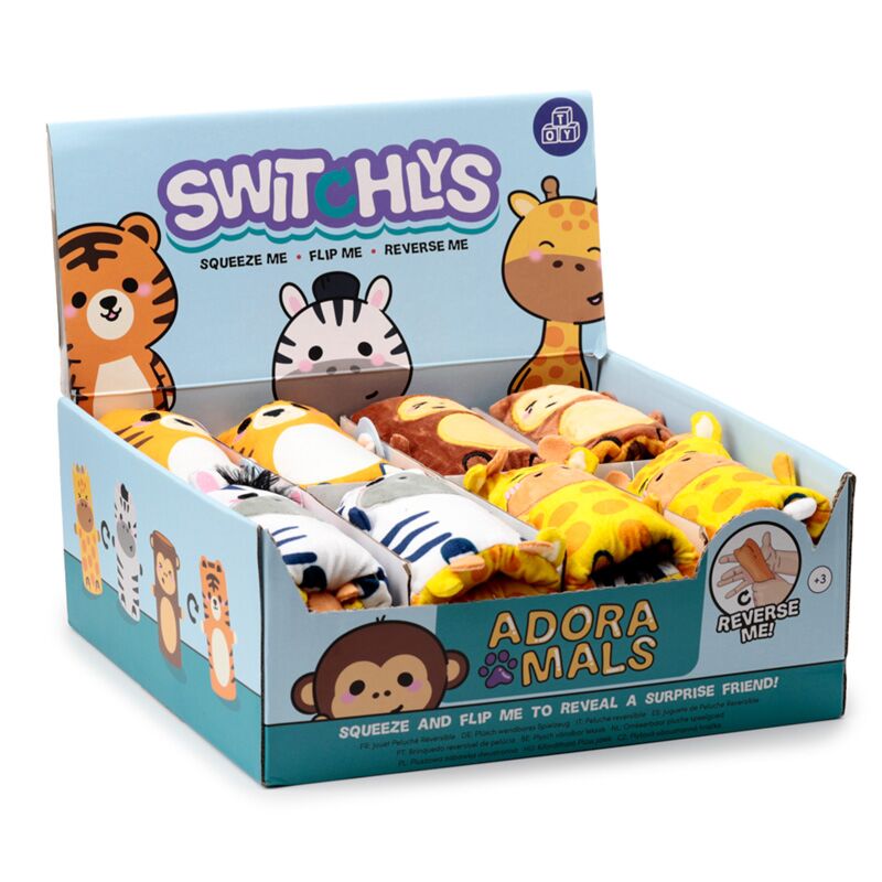 Afbeelding laden in galerijviewer, Switchlys adoramals zebra giraffe tijger aap speelgoed
